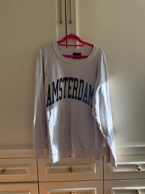 Free People Retrobrand Distressed Amsterdam Crew Neck in women’s Small
